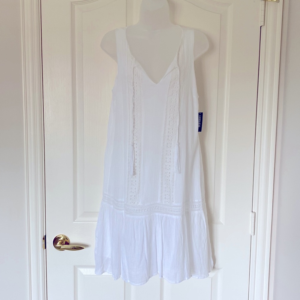 White Cotton Lined SP Dress NWT